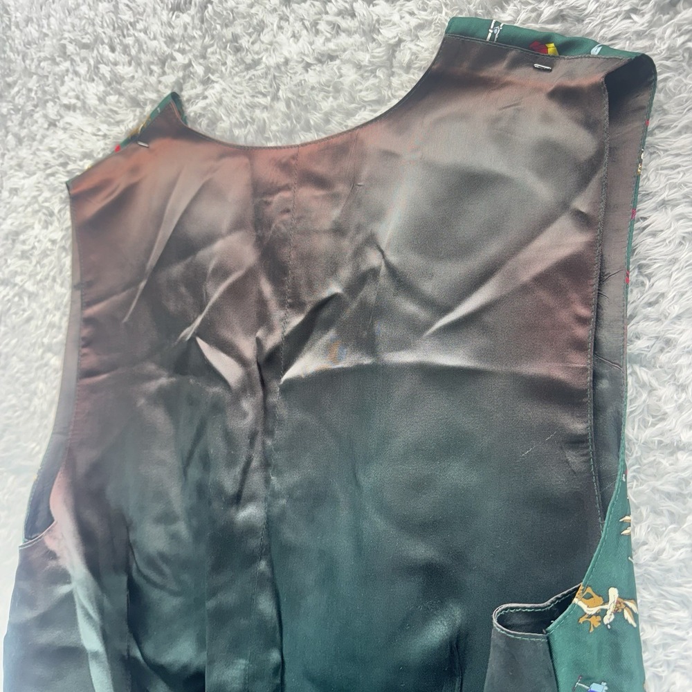 Vintage Warner Bros Studio Store Wile E Coyote Silk Vest Mens Medium 1995 Flawed - Picture 14 of 15